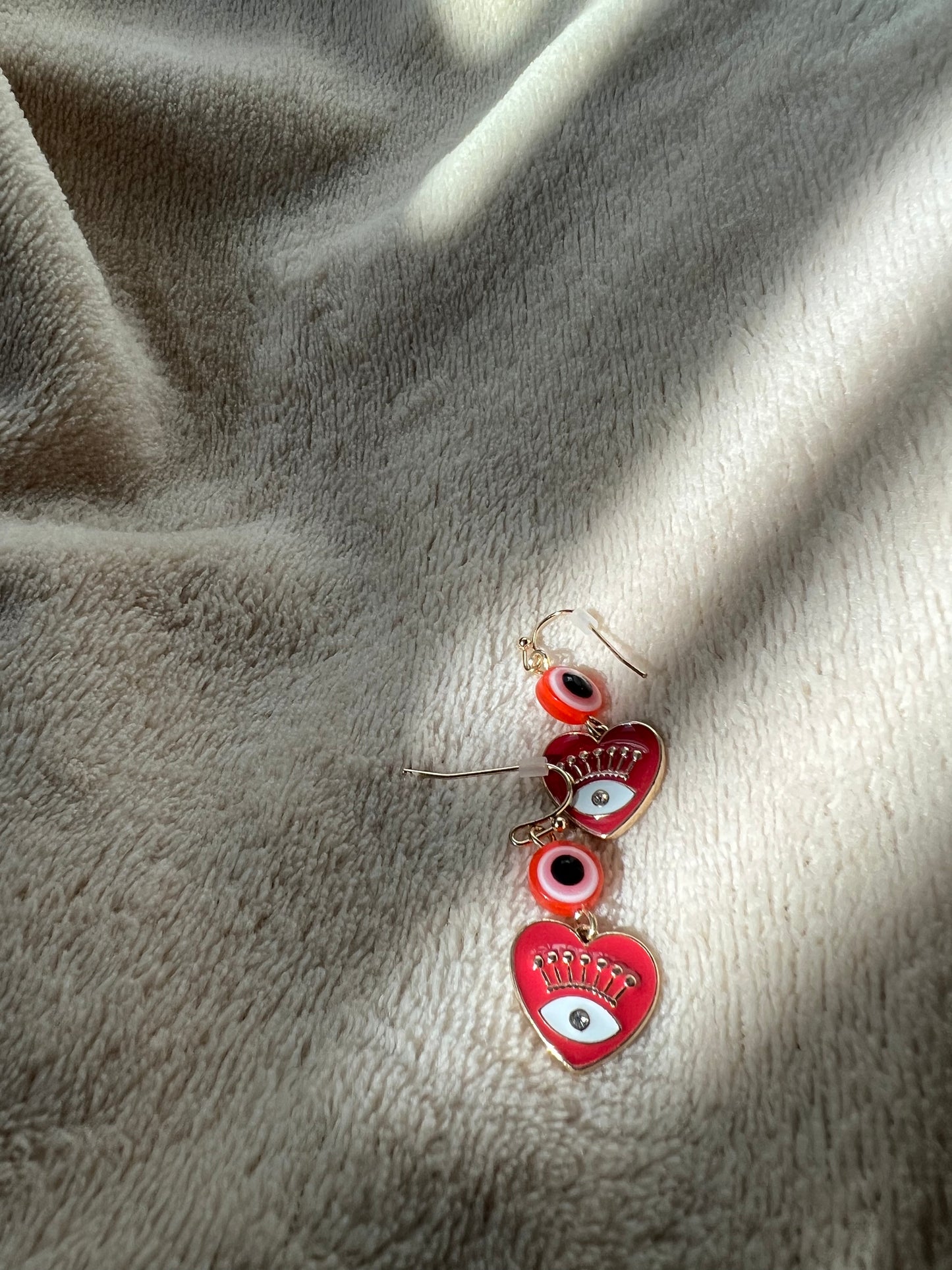 “EVIL EYE” heart shaped earrings