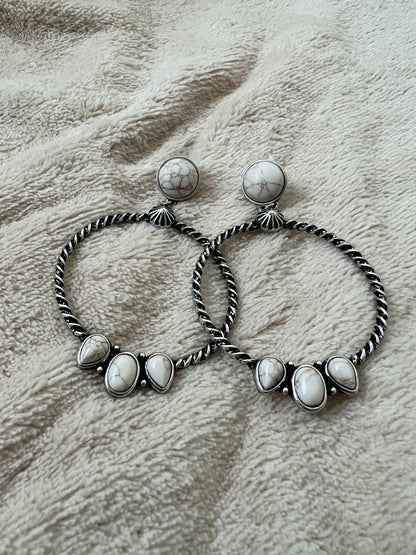 “THREE STONES” earrings