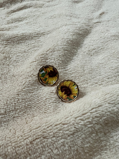“SUNFLOWERS” stud earrings