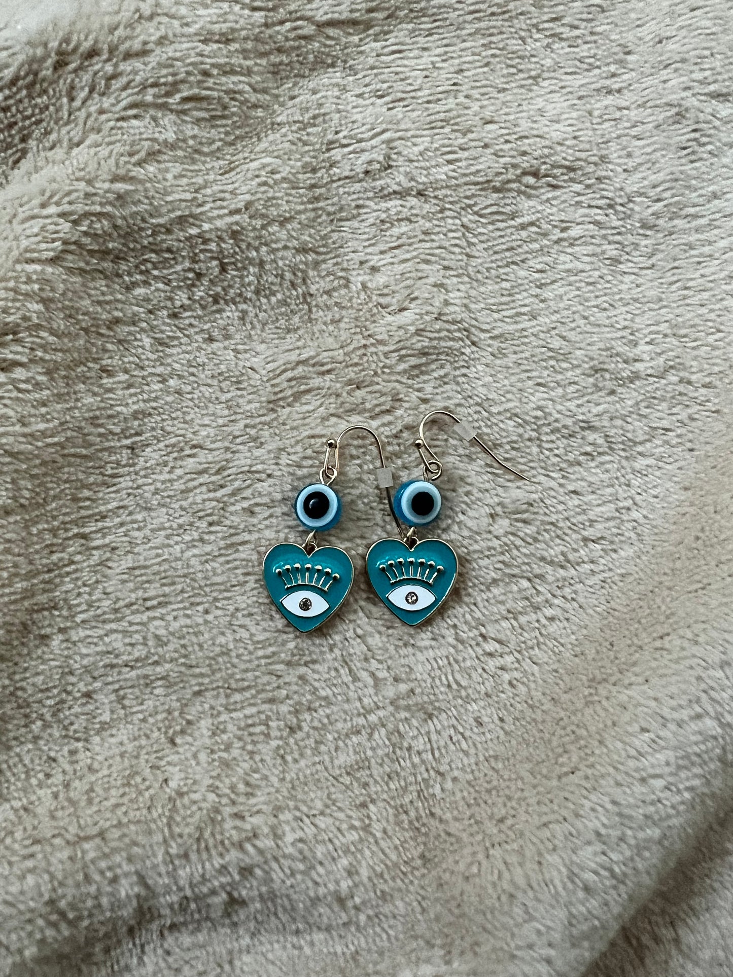“EVIL EYE” heart shaped earrings