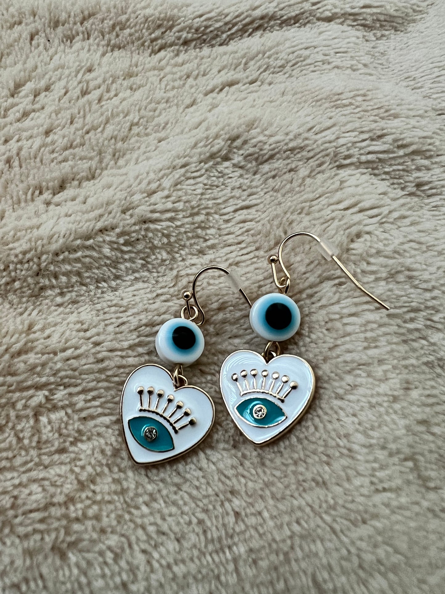 “EVIL EYE” heart shaped earrings