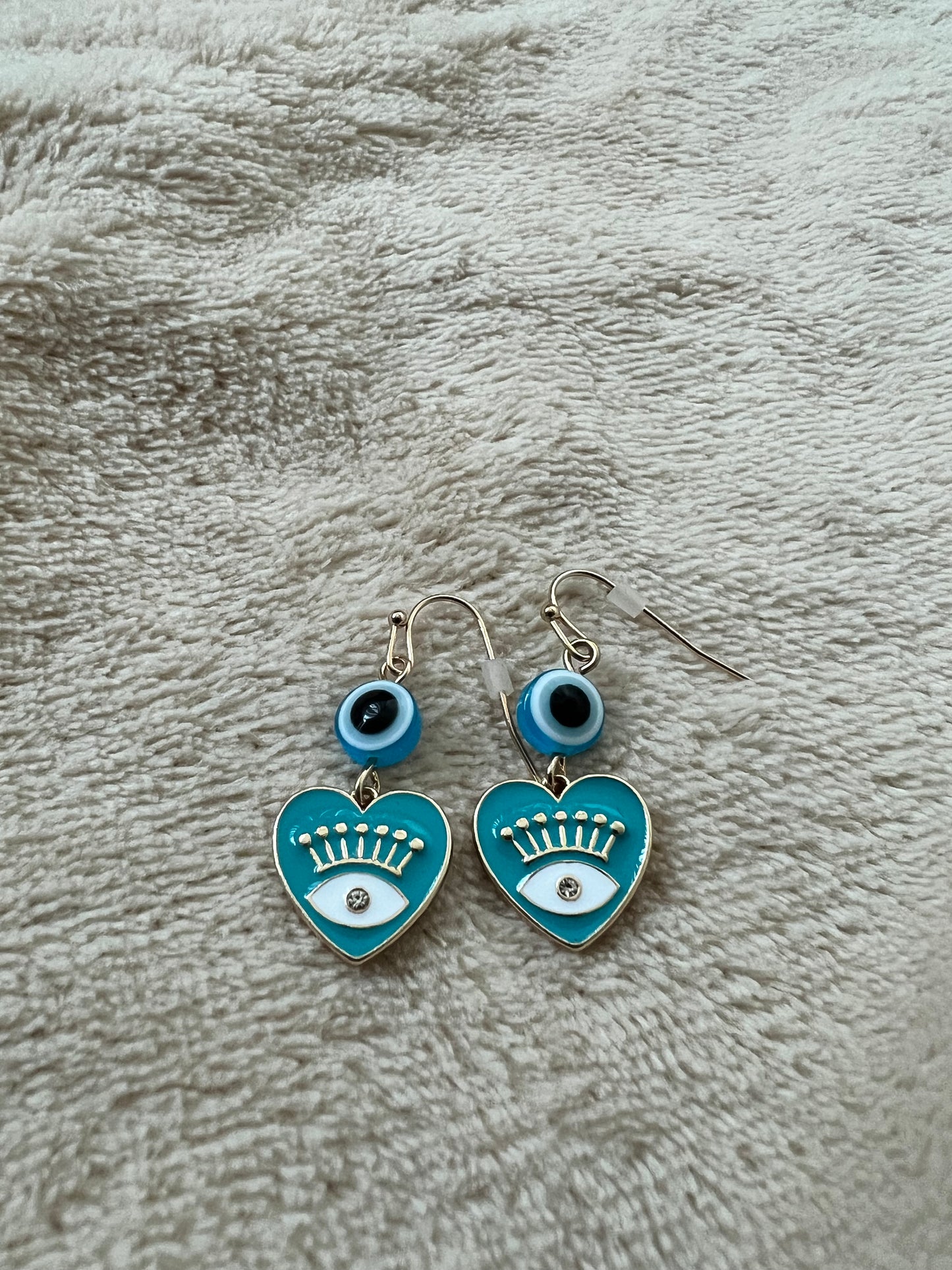 “EVIL EYE” heart shaped earrings