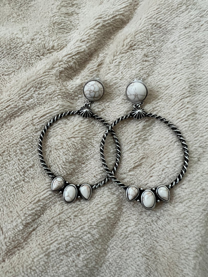 “THREE STONES” earrings