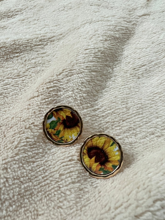 “SUNFLOWERS” stud earrings