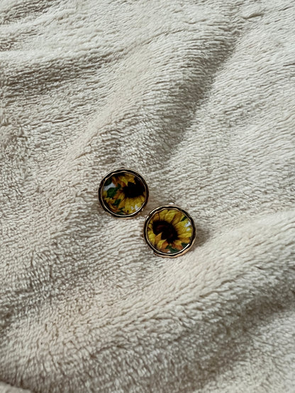 “SUNFLOWERS” stud earrings