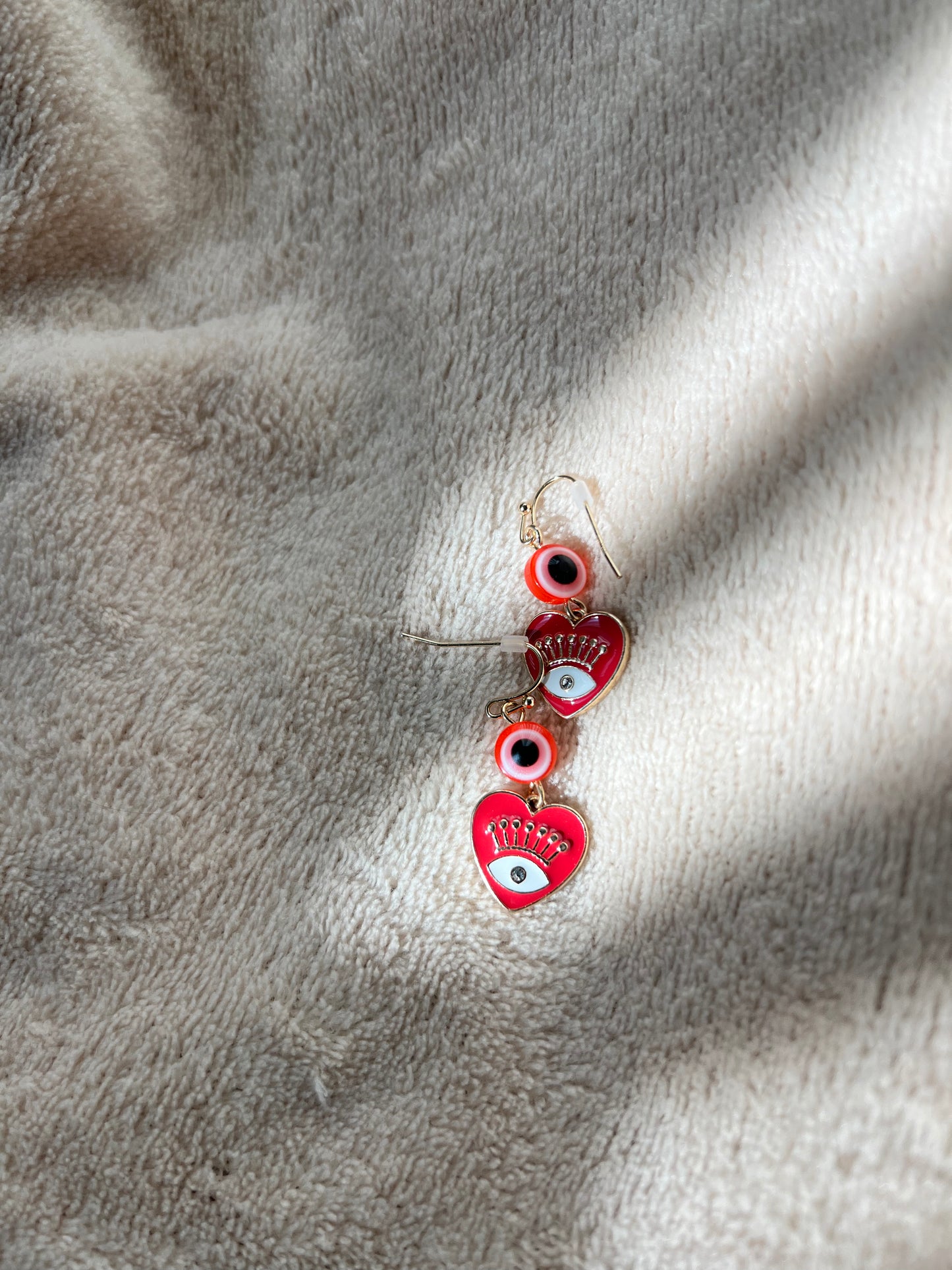 “EVIL EYE” heart shaped earrings