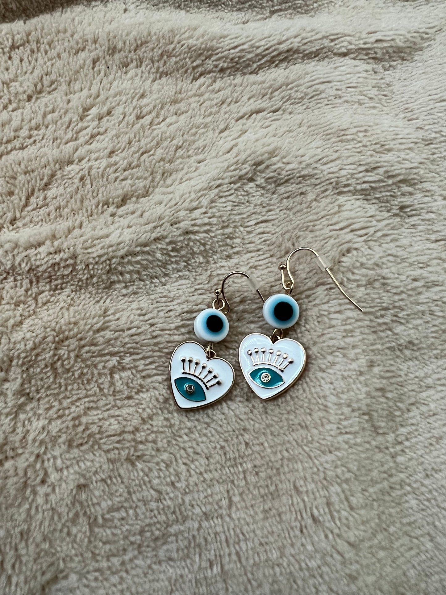“EVIL EYE” heart shaped earrings