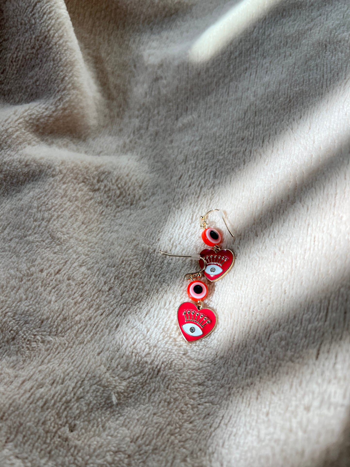 “EVIL EYE” heart shaped earrings